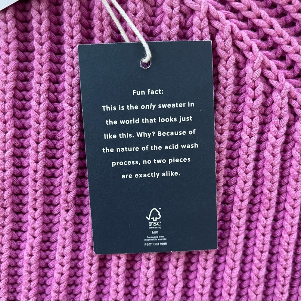 NWT J. Crew Garment Washed Crewneck Ribbed Sweater Sz M - Picture 5 of 8